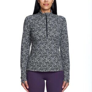 Spyder Ladies' Fleece Printed Half Zip Black/White Women's